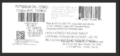 Label (Potassiumer10meq)
