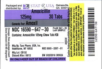 AMOXICILLIN_125MG_LABEL.jpg AMOXICILLIN 125MG LABEL IMAGE - AMOXICILLIN 125MG LABEL