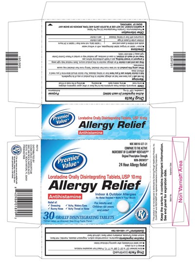 This is the 30 count blister carton label for Premier Value Loratadine ODT, USP 10 mg. - LoraODT