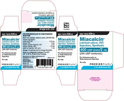 Miacalcin Injection 400 Usp Units/2 mL Carton Label (Image 01)