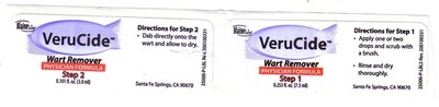 Verucide Bottle Labels (Blaine Verucide Bottles)