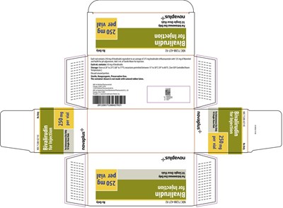 Principal Display Panel – Bivalirudin For Injection 250 mg Carton (Bival Viz Carton)