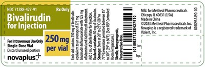 Principal Display Panel – Bivalirudin For Injection 250 mg Vial Label (Bival Viz Vial)