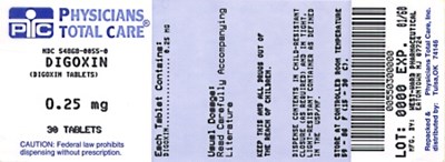Digoxin Tablets 250 Mcg (0.25 mg) Label (0055)