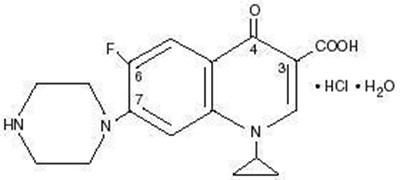Ciprofloxacin chemical structure - ciprofloxacin tablets 1