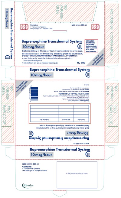 buprenorphine-23.jpg PRINCIPAL DISPLAY PANEL - 10 mcg/hour Patch Pouch Carton - buprenorphine 23