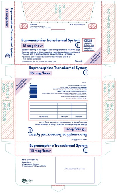 buprenorphine-24.jpg PRINCIPAL DISPLAY PANEL - 15 mcg/hour Patch Pouch Carton - buprenorphine 24