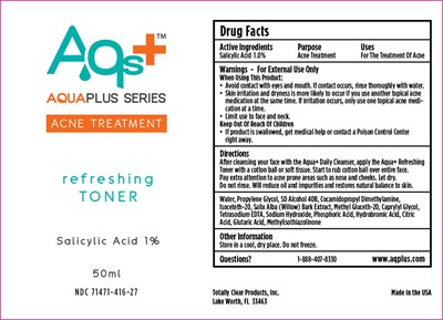 Refreshing Toner Label - AquaPlus Toner
