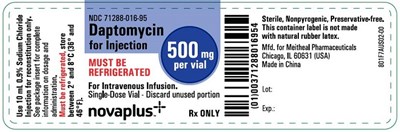 vial label - dapto 500mg vz vial