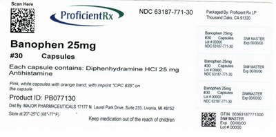 63187-771-30 (Diphenhydramine HCl Capsules 1)