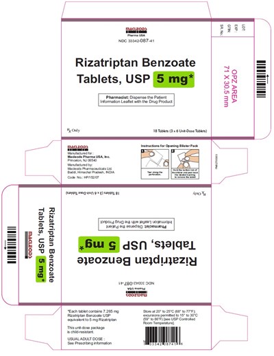rizatriptan 5 mg 18s 3x6s