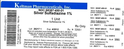 Silver Sulfadiazine (Silvadene 1unit)