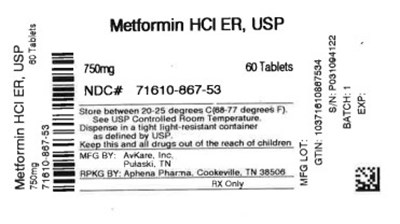 Label (71610 0867 53)