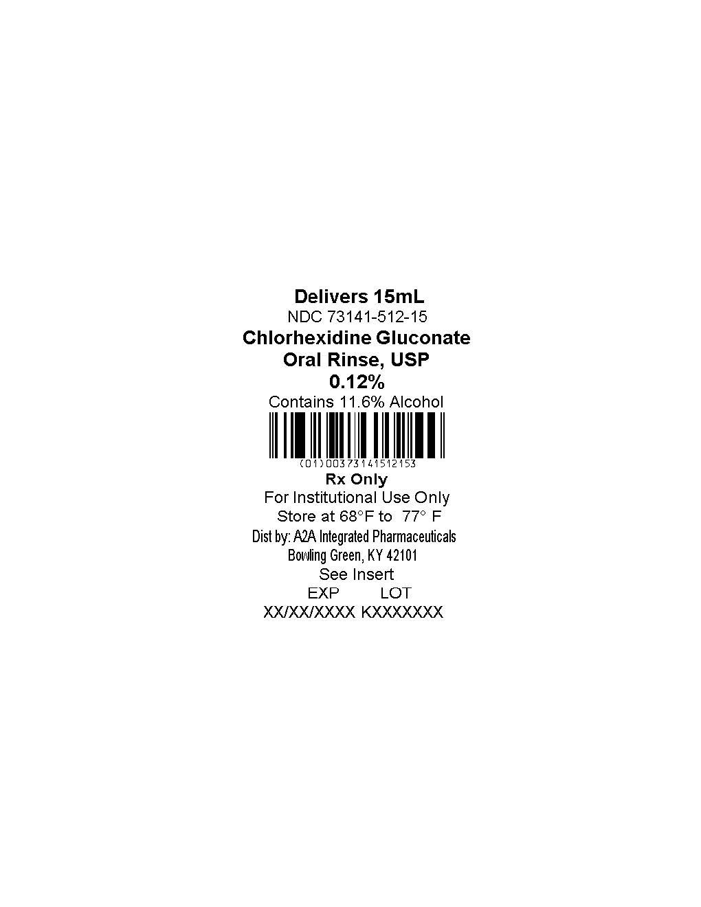 Chlorhexidine Gluconate, 0.12% Oral- Images NDC73141-512