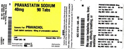 pravastatin546.jpg Label - pravastatin546