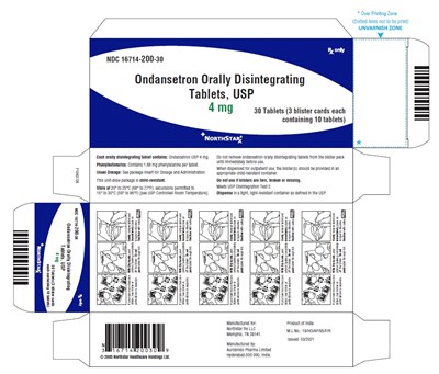 ondansetronod-fig1.jpg PACKAGE LABEL-PRINCIPAL DISPLAY PANEL - 4 mg Blister Carton (3 x 10 Unit-dose) - ondansetronod fig1