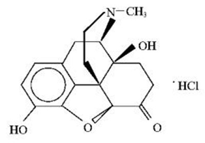 structural formula for oxymorphone hydrochloride - opana 1