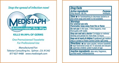 Principal Display Panel – Antimicrobial Skin Wipe Packet (Med0l 0000 01)