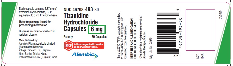 NDC 46708-491 Tizanidine Hydrochloride Tizanidine Hydrochloride
