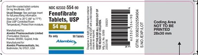 Fenofibrate mg 54