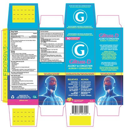 Image Description (Glituss Allery Congestion Carton Label)