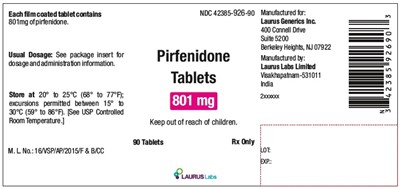 pirfenidone-figure10.jpg PACKAGE LABEL.PRINCIPAL DISPLAY PANEL - 801 mg - Container Label (90's count) - pirfenidone figure10