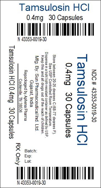 Bottle Label 0.4mg - 43353 0019 30