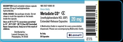 20 mg (Metadate Cd Methylphenidate Hydrochloride Capsule 6)