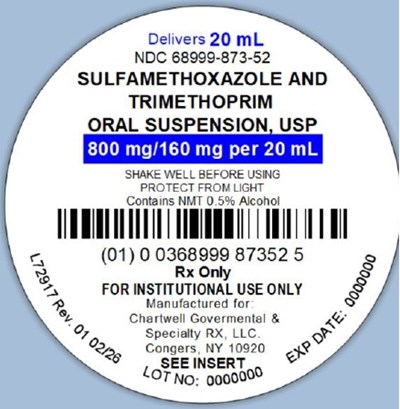 Image Description (Sulfamethoxazole Trimethoprim Os 20ml Unit Dose Label)