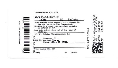 Bottle Label 180 mg (71610 0429 30)