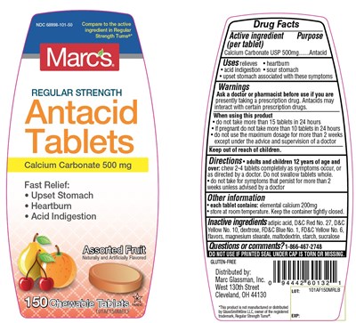 Marc Glassman Assorted Fruit Antacid 150 Chewable Tablets - 101AF150PVLFLB