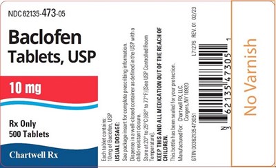 Baclofen Tablets USP - baclofen tablets 10mg 500s label