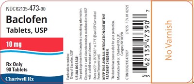 Baclofen Tablets USP - baclofen tablets 10mg 90s label