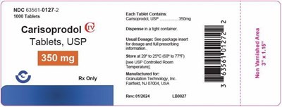 350 mg Bottle Label-1000 Ct. (Cari 350mg 1000 Ct.)