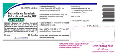 dutatamsulosin-fig3.jpg PACKAGE LABEL-PRINCIPAL DISPLAY PANEL - 0.5 mg/0.4 mg (30 Capsules Bottle) - dutatamsulosin fig3