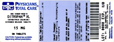 PRINCIPAL DISPLAY PANEL - 15 mg bottle - 4835