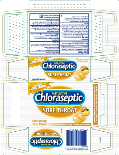 Principal Display Panelchloraseptic®sore Throat18 Lozenges | Honey Lemon With Real Honey (Chloraspetic Honey Lemon Lozenge 01)