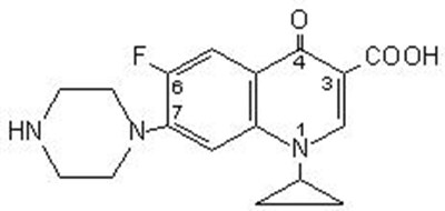 ciprofloxacin-str2.jpg Chemical Structure - ciprofloxacin str2