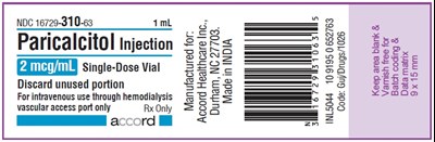 paricalcitol inj 2 mcg per ml label