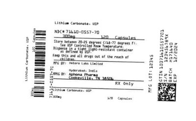 Bottle Label 300 mg (71610 0557 70)