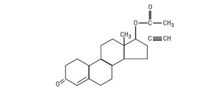 Norethindrone Acetate Structural Formula (Image 1)