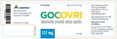 gocovri-03.jpg PRINCIPAL DISPLAY PANEL - 137 mg Capsule Bottle Label - gocovri 03