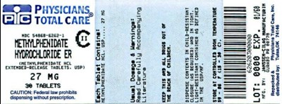 Principal Display Panel (27 mg Tablet Bottle Label)