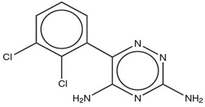 Chemical Structure - lamotrigine 01