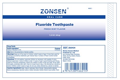 Zonsen Ndc: 72932-016-02  Oral Care  Fluoride Toothpaste  Fresh Mint Flavor  1.5 Oz. (43 G) (Zso434 Toothpaste43g)