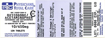 Image Of 10 mg/650 mg Label (5004)