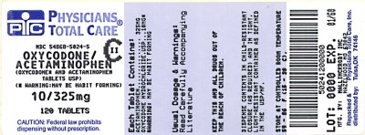 Image Of 10 mg/325 mg Label (5024)