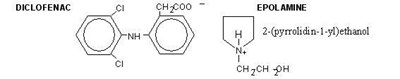 Diclofenac Epolamine Structure (Flector Patch 2)
