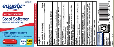 Docusate Sodium 250 mg (Docusate Sodium Extra Strength 250 mg Softgels Pur 1)