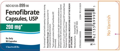 Image Description (Fenofibrate Caps 200mg Bottel Label)